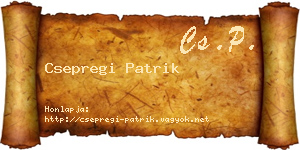 Csepregi Patrik névjegykártya