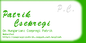 patrik csepregi business card